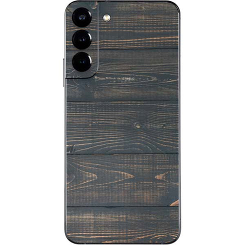 Black Painted Wood Galaxy S22 Plus Skin